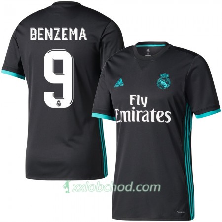 Fotbalové dresy Real Madrid Benzema Venkovní Dres 2017/18 Krátký Rukáv