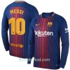 Fotbalové dresy FC Barcelona Messi Domácí Dres 2017/18 Dlouhý Rukáv