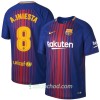 Fotbalové dresy FC Barcelona A. Iniesta 8 Domácí Dres 2017/18 Krátký Rukáv