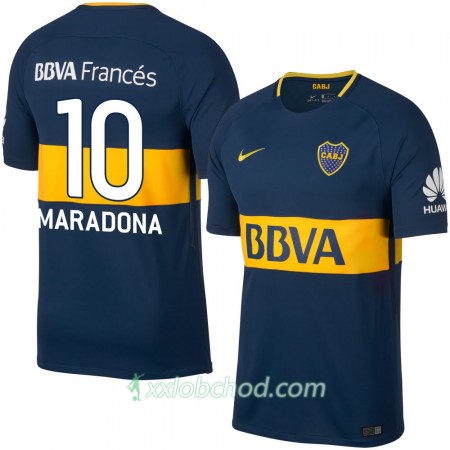 Fotbalové dresy Boca Juniors Maradona Domácí Dres 2017/18 Krátký Rukáv