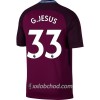 Fotbalové dresy Manchester City G. Jesus Venkovní Dres 2017/18 Krátký Rukáv