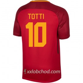 Fotbalové dresy AS Řím Totti 10 Domácí Dres 2017/18 Krátký Rukáv