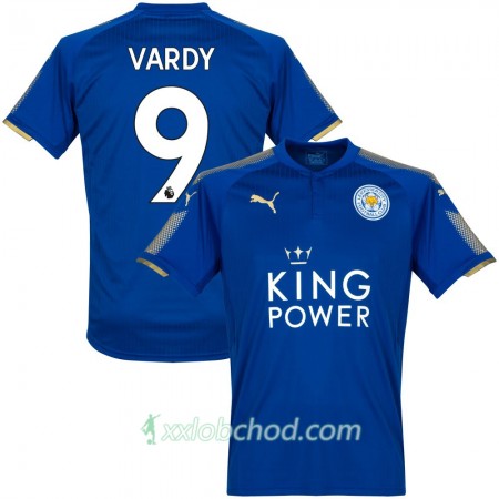 Fotbalové dresy Leicester City Vardy Domácí Dres 2017/18 Krátký Rukáv