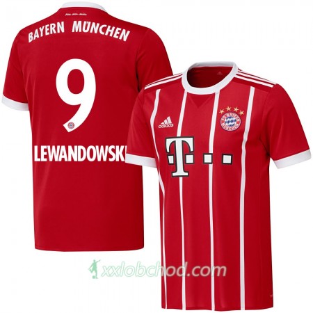 Fotbalové dresy FC Bayern Mnichov Lewandowski 9 Domácí Dres 2017/18 Krátký Rukáv Fotbalové dresy FC Bayern Mnichov Lewandowski 9 Domácí Dres 2017/18 Krátký Rukáv