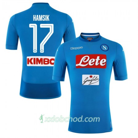 Fotbalové dresy SSC Neapol Hamsik 17 Domácí Dres 2017/18 Krátký Rukáv