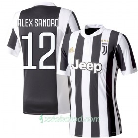 Fotbalové dresy Juventus FC Alex Sandro 12 Domácí Dres 2017/18 Krátký Rukáv