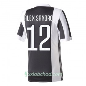 Fotbalové dresy Juventus FC Alex Sandro 12 Domácí Dres 2017/18 Krátký Rukáv