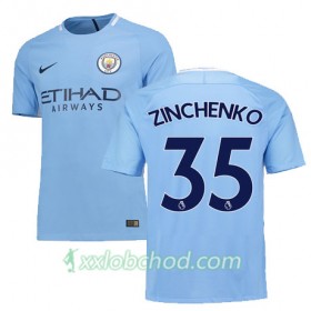 Fotbalové dresy Manchester City ZINCHENKO 35 Domácí Dres 2017/18 Krátký Rukáv