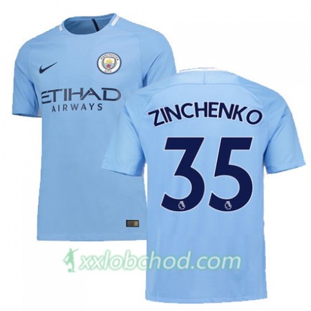 Fotbalové dresy Manchester City ZINCHENKO 35 Domácí Dres 2017/18 Krátký Rukáv