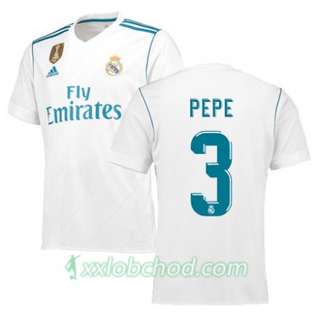 Fotbalové dresy Real Madrid PEPE 3 Domácí Dres 2017/18 Krátký Rukáv
