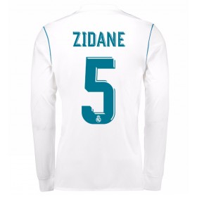 Fotbalové dresy Real Madrid Zidane 5 Domácí Dres 2017/18 Dlouhý Rukáv