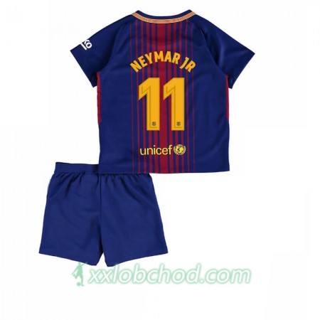 Fotbalové dresy FC Barcelona Neymar Jr 11 Dětské Domácí Dres 2017/18 Krátký Rukáv