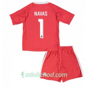 Fotbalové dresy Real Madrid Brankářské Keylor Navas 1 Dětské Venkovní Dres 2017/18 Krátký Rukáv
