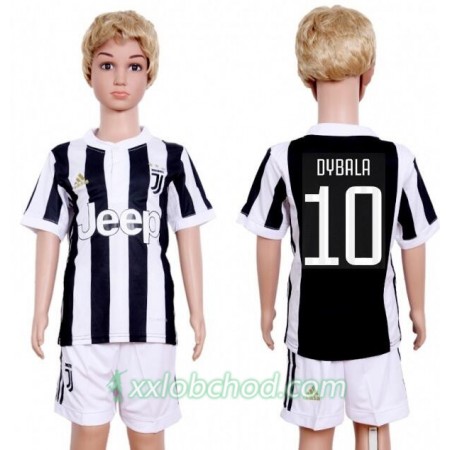 Fotbalové dresy Juventus FC Paulo Dybala 10 Dětské Domácí Dres 2017/18 Krátký Rukáv