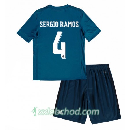 Fotbalové dresy Real Madrid Sergio Ramos 4 Dětské Alternativní Dres 2017/18 Krátký Rukáv