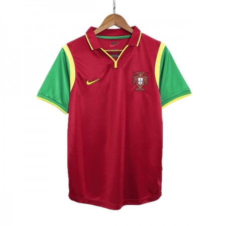 Fotbalové dresy Portugalsko Retro Domácí Dres 1998 Krátký Rukáv