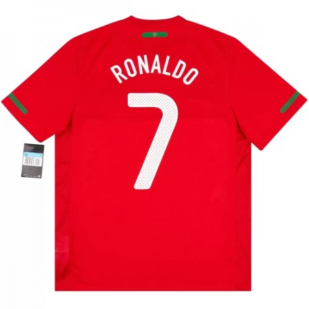 Fotbalové dresy Portugalsko Ronaldo 7 2010 Retro Domácí Dres Krátký Rukáv