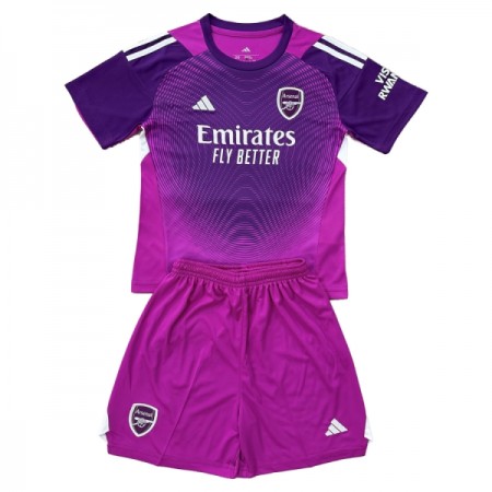 Fotbalové dresy Arsenal Brankářské Dětské 2025-26 Nachový Krátký Rukáv