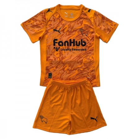 Fotbalové dresy Derby County Brankářské Dětské 2025-26 oranžový Krátký Rukáv