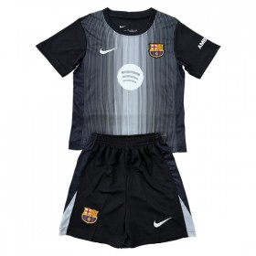 Fotbalové dresy FC Barcelona Brankářské Dětské 2025-26 Černá Krátký Rukáv