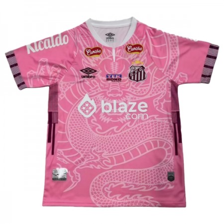 Fotbalové dresy Santos FC Dragon 2025-26 Růžová Krátký Rukáv Fotbalové dresy Santos FC Dragon 2025-26 Růžová Krátký Rukáv