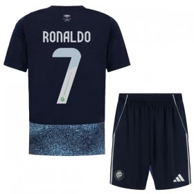 Fotbalové dresy Al Nassr Ronaldo 7 Dětské Venkovní Dres 2025-26 Krátký Rukáv