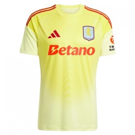 Fotbalové dresy Aston Villa Brankářské 2025-26 Žlutá Krátký Rukáv