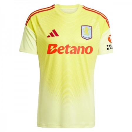 Fotbalové dresy Aston Villa Brankářské 2025-26 Žlutá Krátký Rukáv
