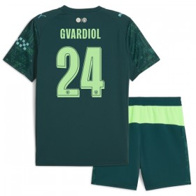 Fotbalové dresy Manchester City Gvardiol 24 EA Sport Dětské Čtvrtý Dres 2025-26 Krátký Rukáv