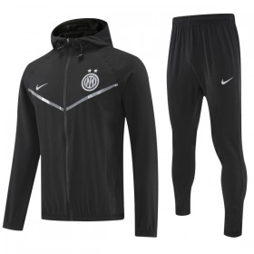 Inter Milán Tréninkový Bunda Kapucí 2025-26 Černá