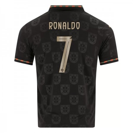 Fotbalové dresy Portugalsko Black Panther Ronaldo 7 2025-26 Krátký Rukáv