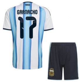 Fotbalové dresy Argentina Garnacho 17 Dětské Domácí Dres MS 2026 Krátký Rukáv