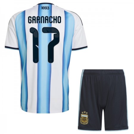 Fotbalové dresy Argentina Garnacho 17 Dětské Domácí Dres MS 2026 Krátký Rukáv