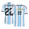 Fotbalové dresy Argentina Lautaro Martinez 22 Domácí Dres MS 2026 Krátký Rukáv