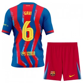 Fotbalové dresy FC Barcelona Gavi 6 Dětské Čtvrtý Dres 2025-26 Krátký Rukáv