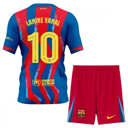 Fotbalové dresy FC Barcelona Lamine Yamal 10 Dětské Čtvrtý Dres 2025-26 Krátký Rukáv