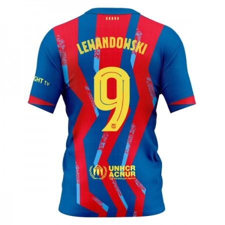 Fotbalové dresy FC Barcelona Lewandowski 9 Čtvrtý Dres 2025-26 Krátký Rukáv