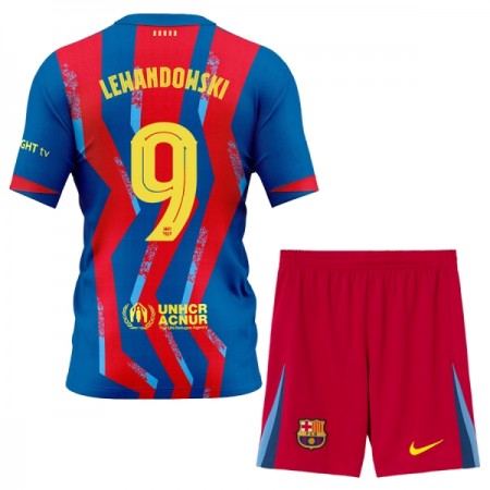 Fotbalové dresy FC Barcelona Lewandowski 9 Dětské Čtvrtý Dres 2025-26 Krátký Rukáv