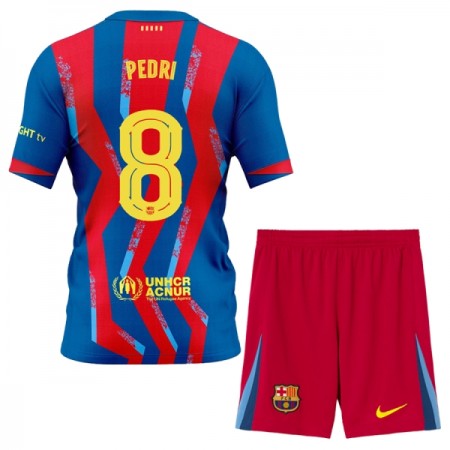 Fotbalové dresy FC Barcelona Pedri 8 Dětské Čtvrtý Dres 2025-26 Krátký Rukáv