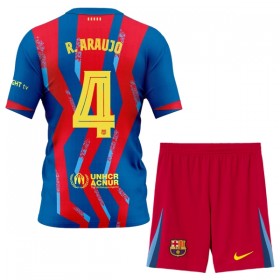 Fotbalové dresy FC Barcelona R. Araujo 4 Dětské Čtvrtý Dres 2025-26 Krátký Rukáv