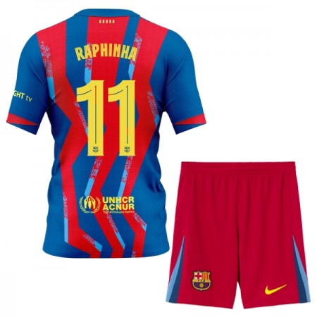Fotbalové dresy FC Barcelona Raphinha 11 Dětské Čtvrtý Dres 2025-26 Krátký Rukáv