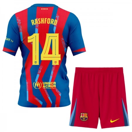 Fotbalové dresy FC Barcelona Rashford 14 Dětské Čtvrtý Dres 2025-26 Krátký Rukáv
