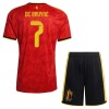 Fotbalové dresy Belgie De Bruyne 7 Dětské Domácí Dres MS 2026 Krátký Rukáv