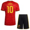 Fotbalové dresy Belgie Lukaku 10 Dětské Domácí Dres MS 2026 Krátký Rukáv Fotbalové dresy Belgie Lukaku 10 Dětské Domácí Dres MS 2026 Krátký Rukáv