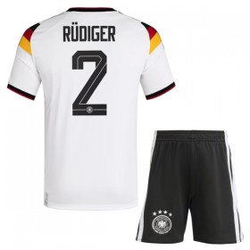 Fotbalové dresy Německo Rudiger 2 Dětské Domácí Dres MS 2026 Krátký Rukáv