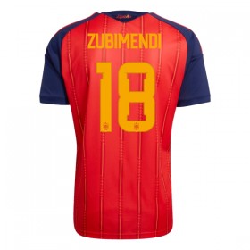 Fotbalové dresy Španělsko ZUBIMENDI 18 Domácí Dres MS 2026 Krátký Rukáv
