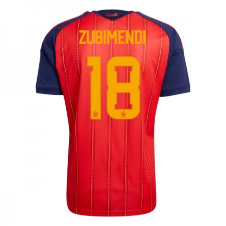 Fotbalové dresy Španělsko ZUBIMENDI 18 Domácí Dres MS 2026 Krátký Rukáv