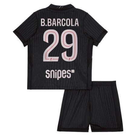 Fotbalové dresy Paris Saint-Germain B. Barcola 29 Jordan Dětské Čtvrtý Dres 2025-26 Krátký Rukáv