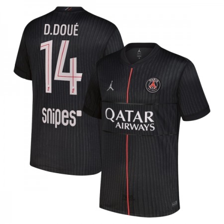 Fotbalové dresy Paris Saint-Germain D. Doue 14 Jordan Čtvrtý Dres 2025-26 Krátký Rukáv