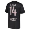 Fotbalové dresy Paris Saint-Germain D. Doue 14 Jordan Čtvrtý Dres 2025-26 Krátký Rukáv